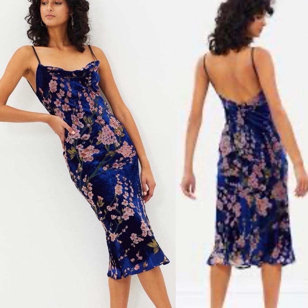 Hansen & Gretel Betsy Velvet Strappy Drape Neck Size Small